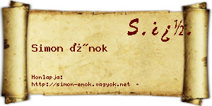 Simon Énok névjegykártya