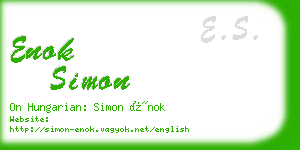 enok simon business card